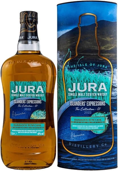 Isle of Jura, "Islanders' Expressions" N°1 Barbados Rum Cask, in tube, 1 л 40%